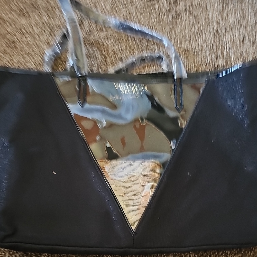 Victoria Secret  Black and Silver Tote Bag